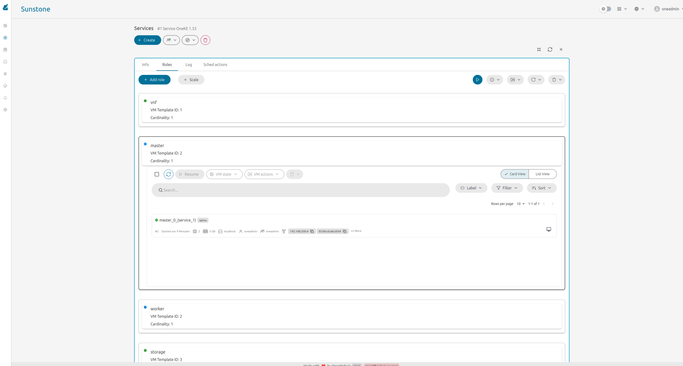 Running K8S cluster